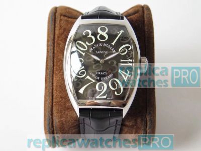 1:1 Replica Franck Muller Crazy Hours Black Arabic Number Dial Watch